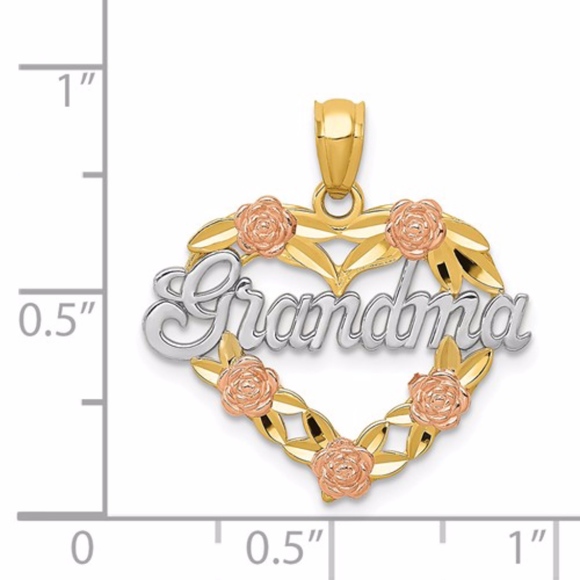14k Grandma Heart Pendant - Picture 3 of 3